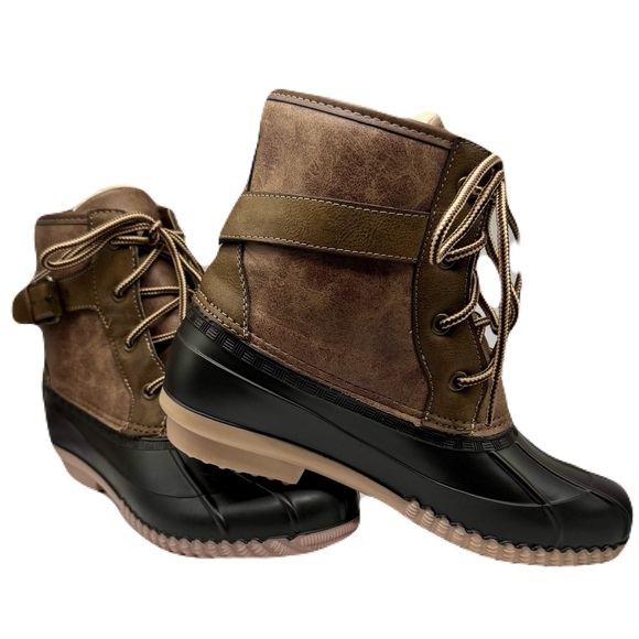 Madden Girl Lacee Duck Boots Women's Waterproof Winter Outdoor Plaid Lined 8M - Picture 7 of 12